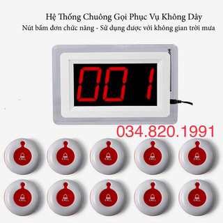 Hệ thống chuông gọi phục vụ không dây - Loại chuống nước tuyệt đối