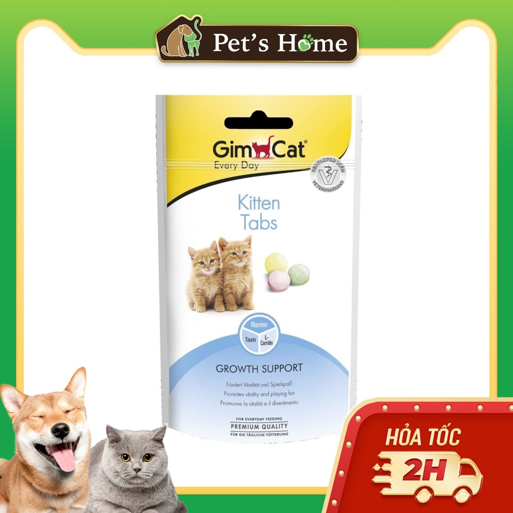 Viên vitamin cho mèo con Gimcat Kitten Tabs 40g
