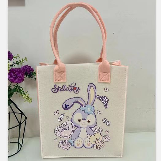 Túi đựng hộp cơm hoạt hình nhiều mẫu quai xách, túi vải tote in hình