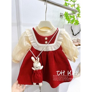 Sét váy nhung cáo cấp cho bé 8-16kg
