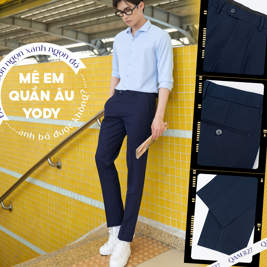 Quần tây âu công sở nam siêu co giãn nam thoải mái vận động trẻ trung công sở QAM3127