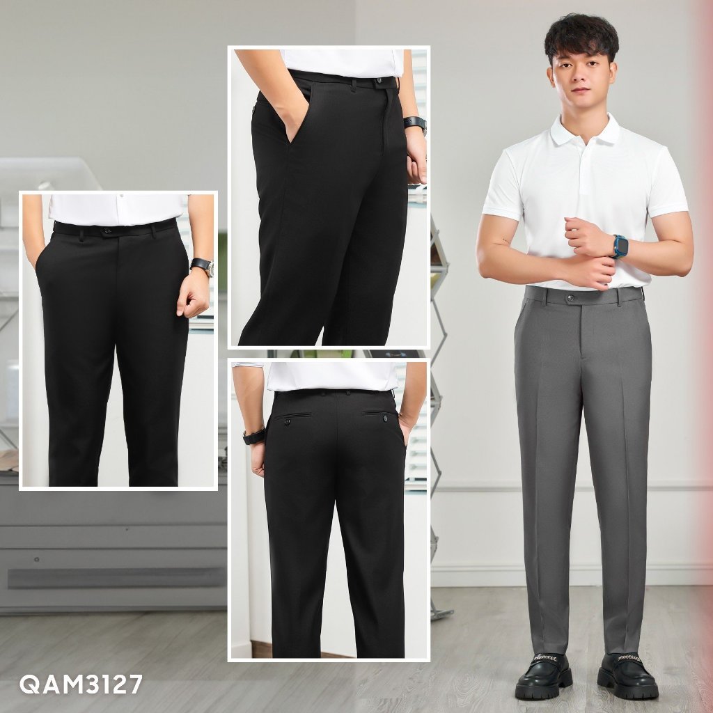 Quần tây âu công sở nam siêu co giãn nam thoải mái vận động trẻ trung công sở QAM3127