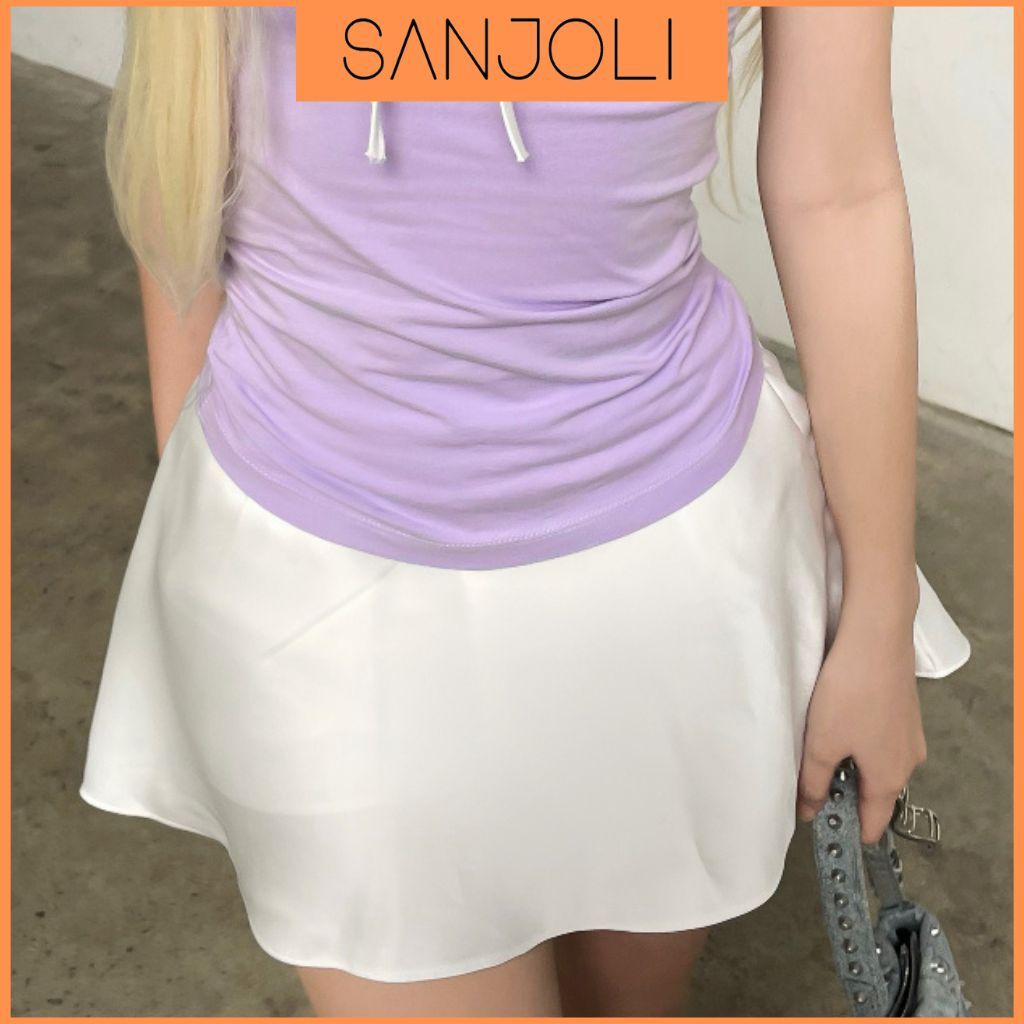 Chân váy ngắn xòe lượn sóng SANJOLI Thiết kế Cao cấp Phong Cách Hàn Quốc CV0