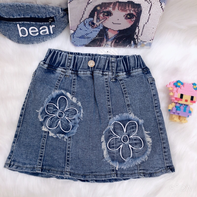 Chân váy jean bé gái 15-30kg hàng QC bán shop