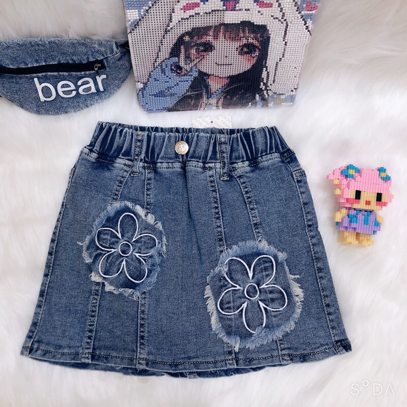 Chân váy jean bé gái 15-30kg hàng QC bán shop
