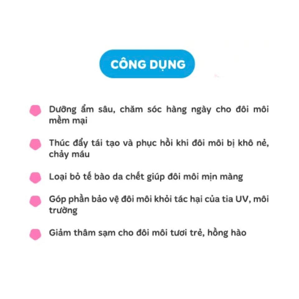 Kem dưỡng môi KUTIESKIN, kem dưỡng môi cho bé, son dưỡng môi cho bé, Giúp làm mềm môi, dưỡng ẩm, an toàn cho bé