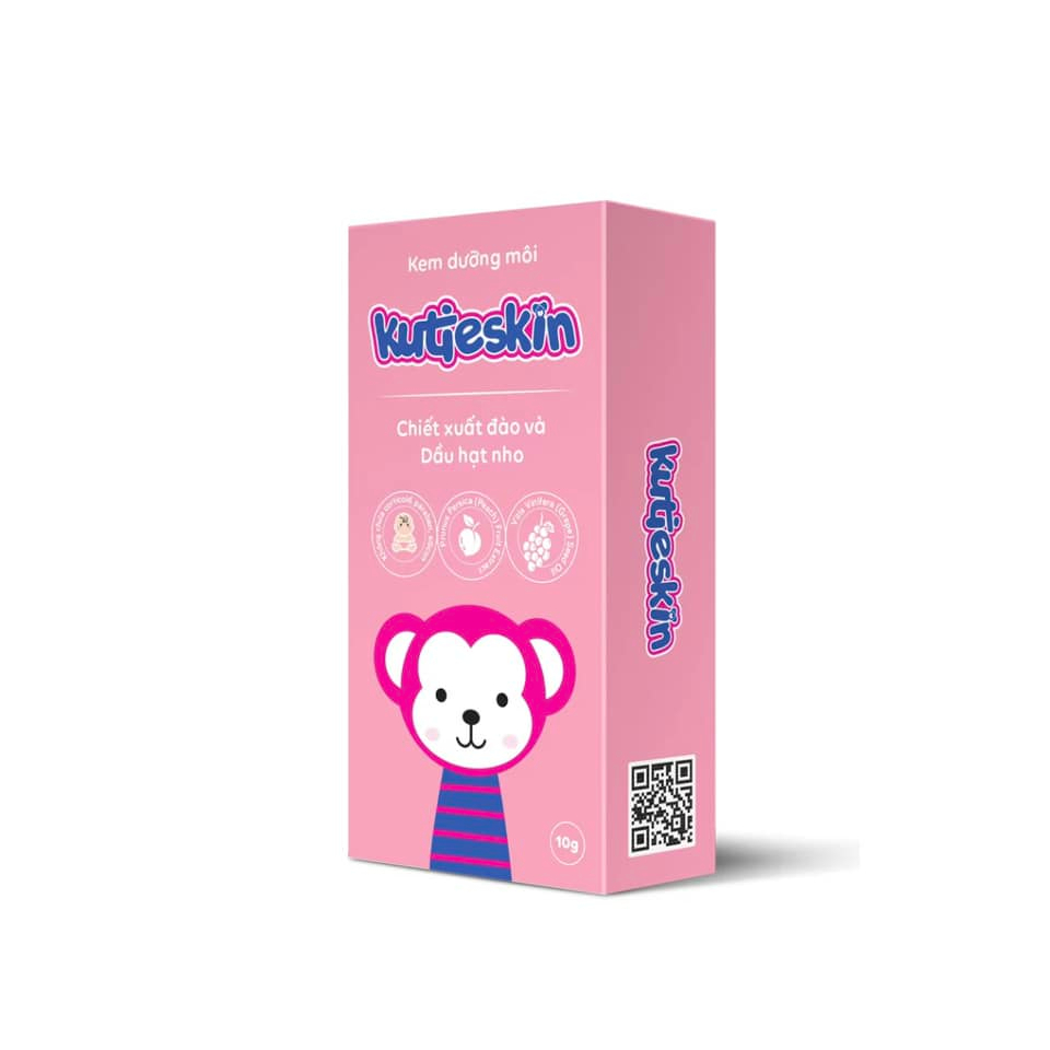 Kem dưỡng môi KUTIESKIN, kem dưỡng môi cho bé, son dưỡng môi cho bé, Giúp làm mềm môi, dưỡng ẩm, an toàn cho bé