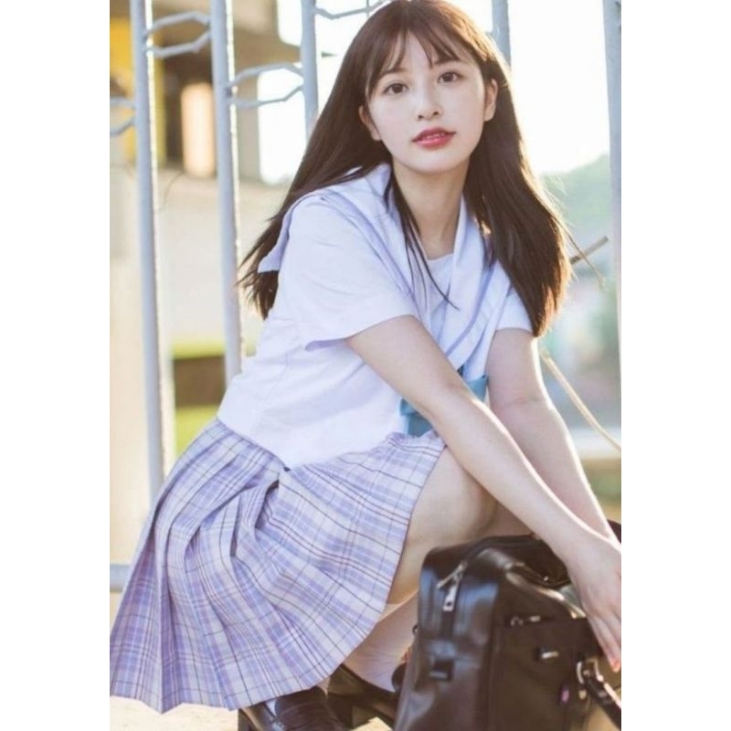 Chân váy caro, xếp ly ngắn,cosplay nữ sinh Nhật Bản