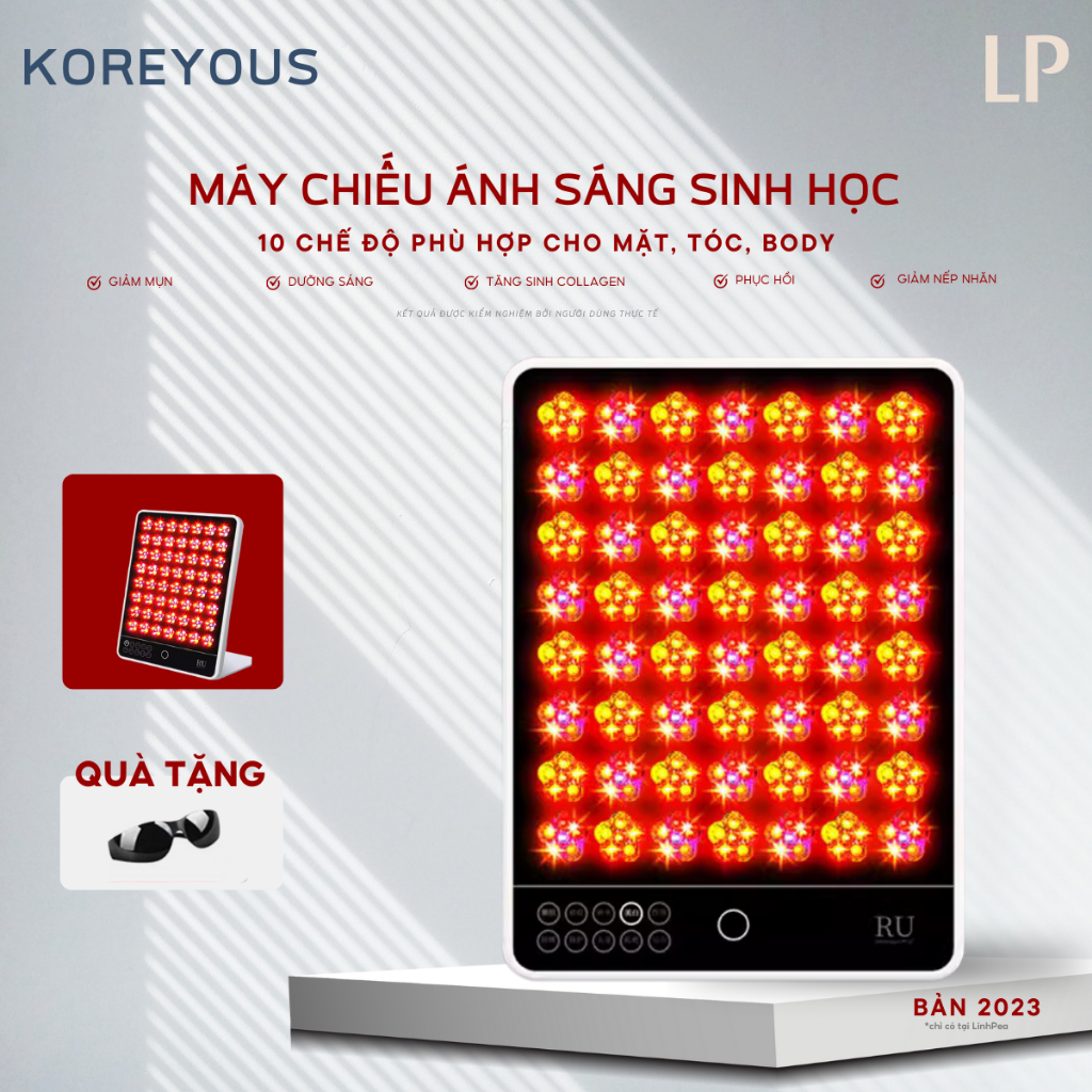 Máy chiếu ánh sáng sinh học dupe Exideal KOREYOUS máy chăm sóc da khoa học homespa