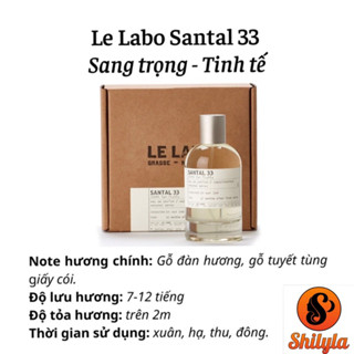 Le Labo Santal 33 - Nước Hoa Unisex chiết 10ml Chính Hãng
