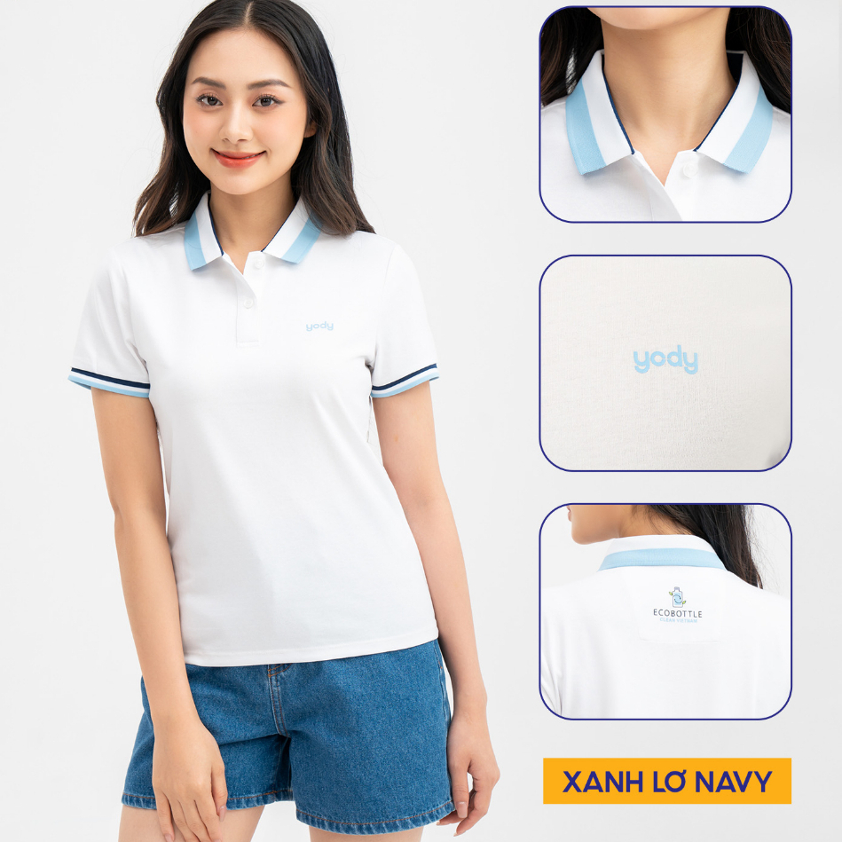 Áo thun polo nữ chính hãng cộc tay cổ bẻ vải mềm mại, thông thoáng Polo Nữ Recycle Clean APN6256