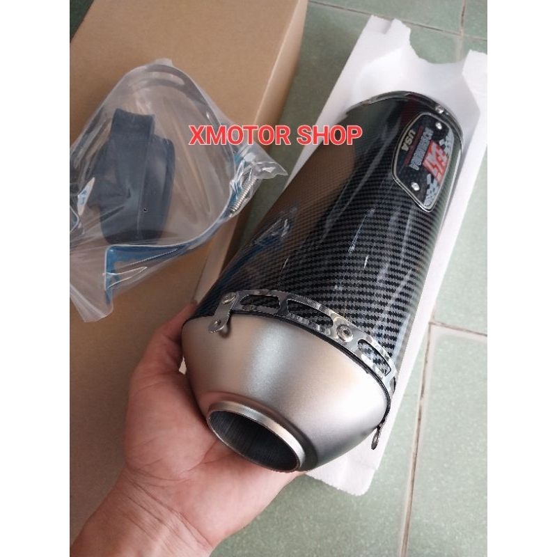 PÔ YOSHIMURA R77 CARBON,  Kèm tiêu giảm thanh và phụ kiện,  giá chưa bao gồm cổ.