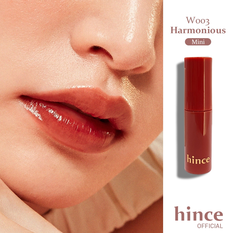 [HÀNG TẶNG KHÔNG BÁN] Son tint bóng hince Mood Enhancer Water Liquid Glow Minisize- W003 Harmonious: Màu hồng cam 1ML