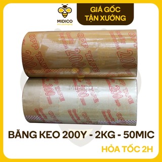 Băng keo trong - băng keo đục - 4,8cm - 200yard - 2kg - 50mic