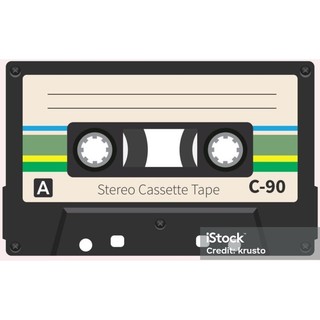 Sticker nhãn dán băng cassette tape