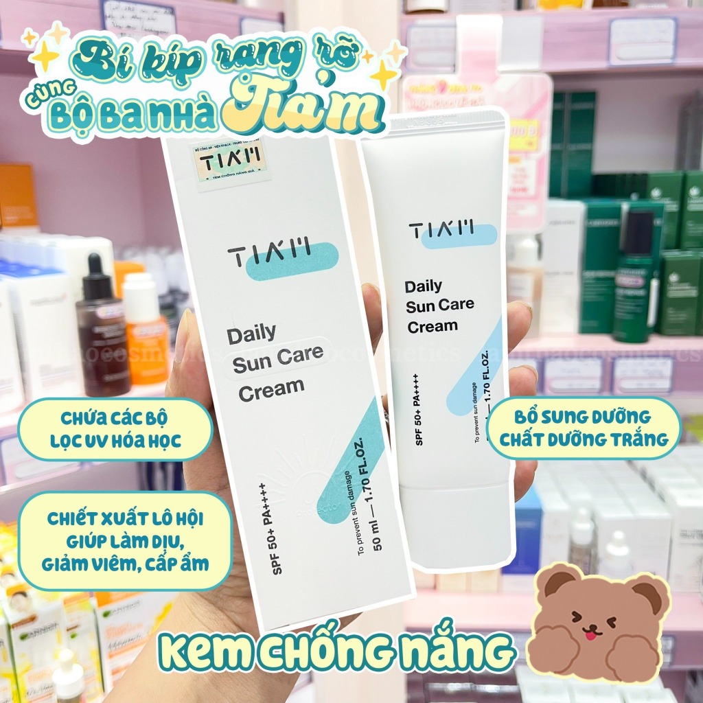 Kem Chống Nắng Chống Tia UV Và Kiểm Soát Dầu Tia'm Invisible Daily Sun Care Cream SPF50+ PA++++ 50ml