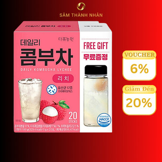 Trà trái cây kombucha vị vải danongwon hàn quốc hộp 20 gói x 5g