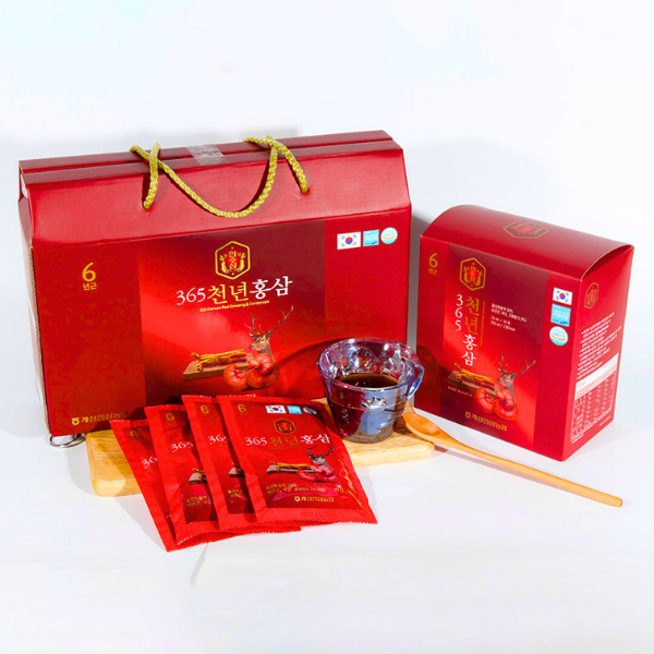 Nước Hồng Sâm Nhung Hươu Linh Chi Hàn Quốc 365 Hộp 20 gói