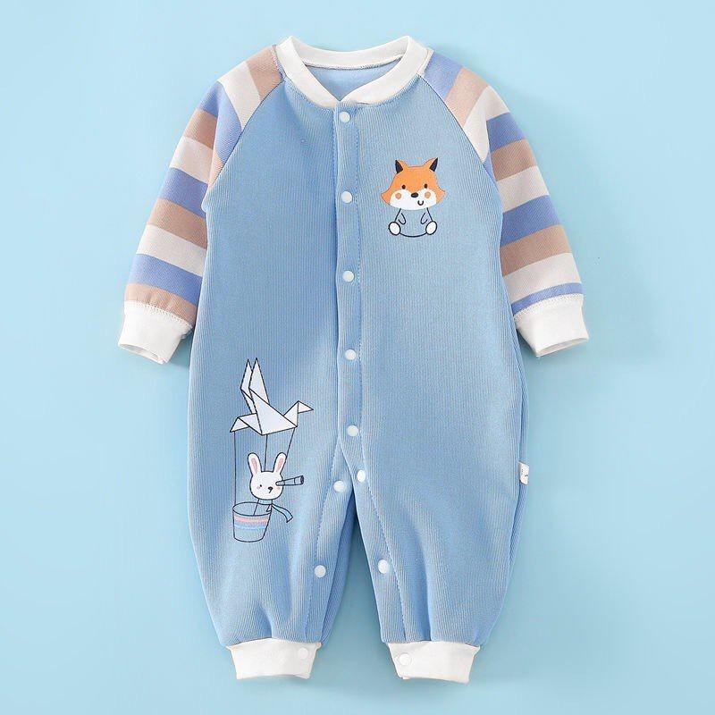 Body Nỉ Bông Bé Trai Bé Gái. Bộ Thu Đông Ấm Áp Hình Thú Cho Bé Từ 3-12kg