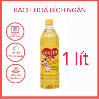 1 thùng dầu ăn happi koki 1 lít