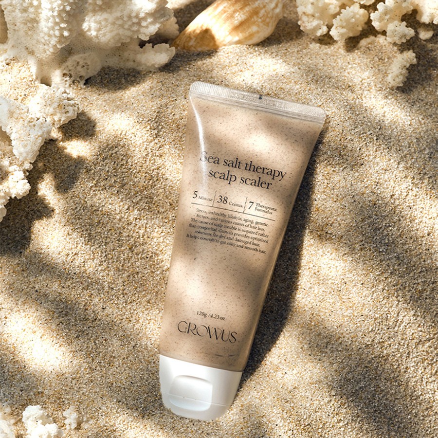 Tẩy da chết da đầu giảm rụng, chống bết, khoẻ chân tóc & giảm gàu ngứa Growus Sea Salt