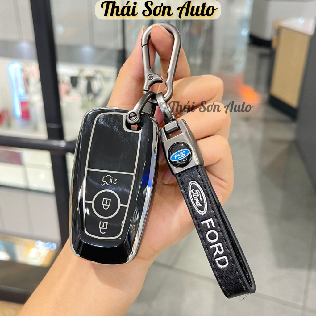 Ốp khoá Ford Everest kèm móc logo biểu tượng Ford