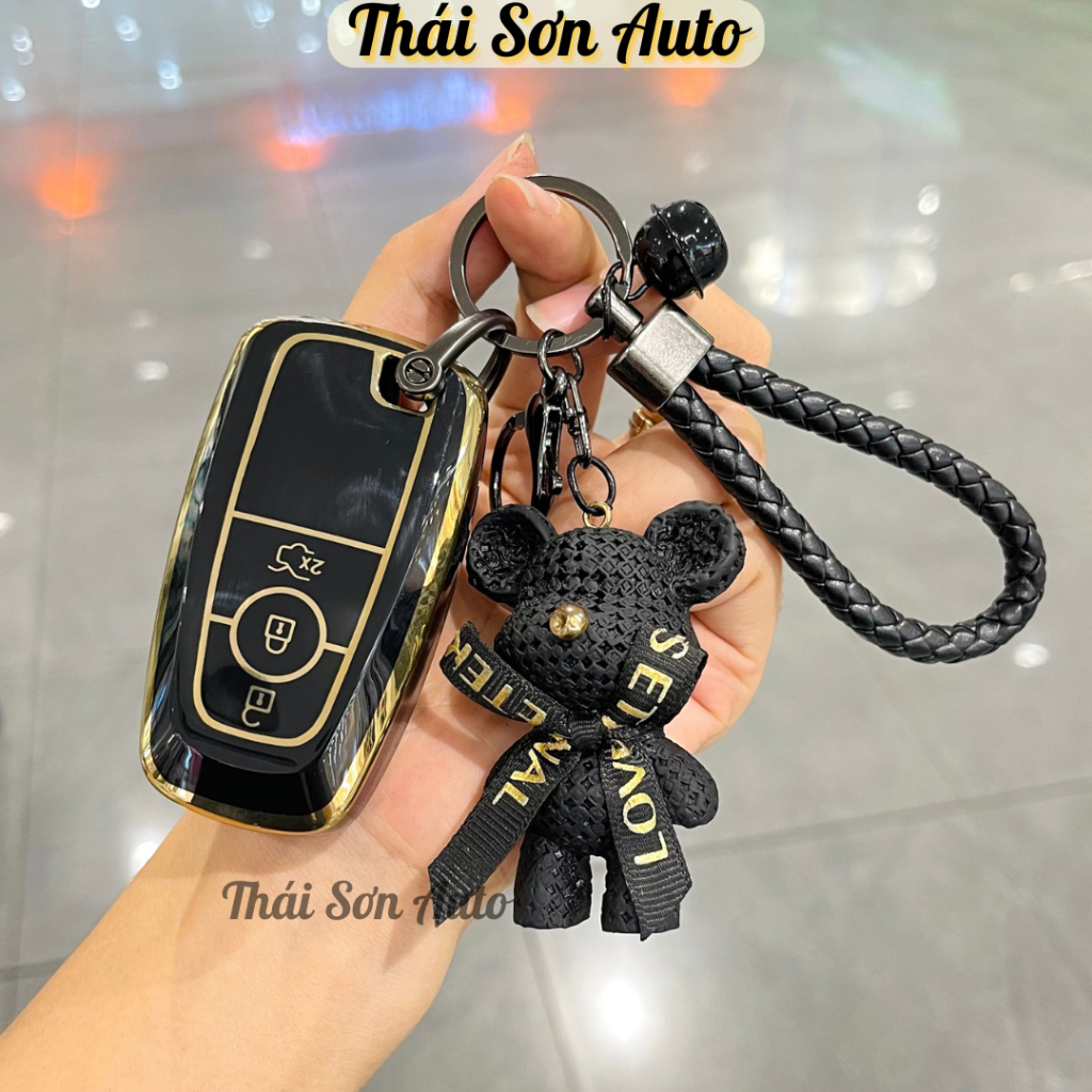 Ốp khoá Ford Everest kèm móc logo biểu tượng Ford