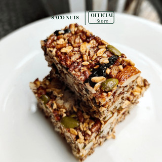 Thanh gạo lứt, thanh gạo lứt mix hạt không chà bông 1 thanh - Saco Nuts