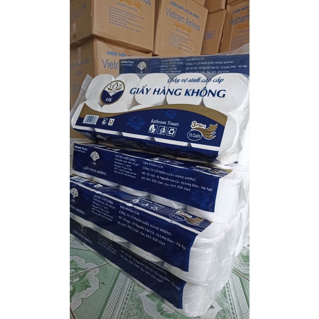 GIẤY VỆ SINH 3 LỚP MỀM MỊN GIẤY HÀNG KHÔNG