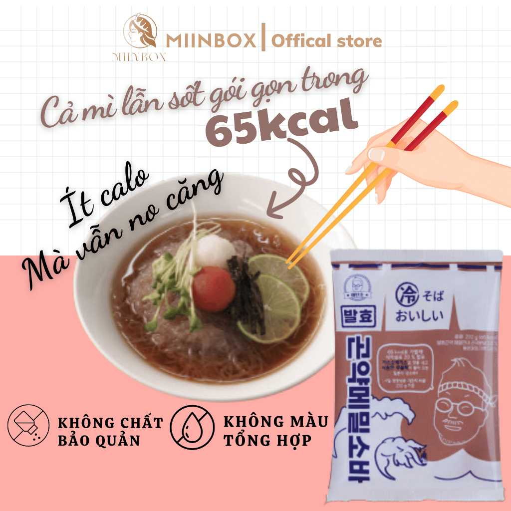 MÌ NƯA KONJAC LÊN MEN ĂN KIÊNG - MÌ KIỀU MẠCH SOBA MARTIN JO HÀN QUỐC 232G 65KCAL