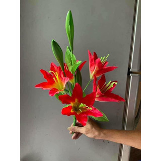 cụm hoa ly  giả( hoa lụa hoa giả trang trí)