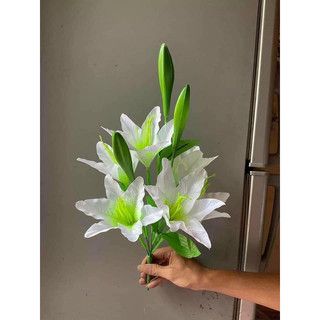 cụm hoa ly  giả( hoa lụa hoa giả trang trí)
