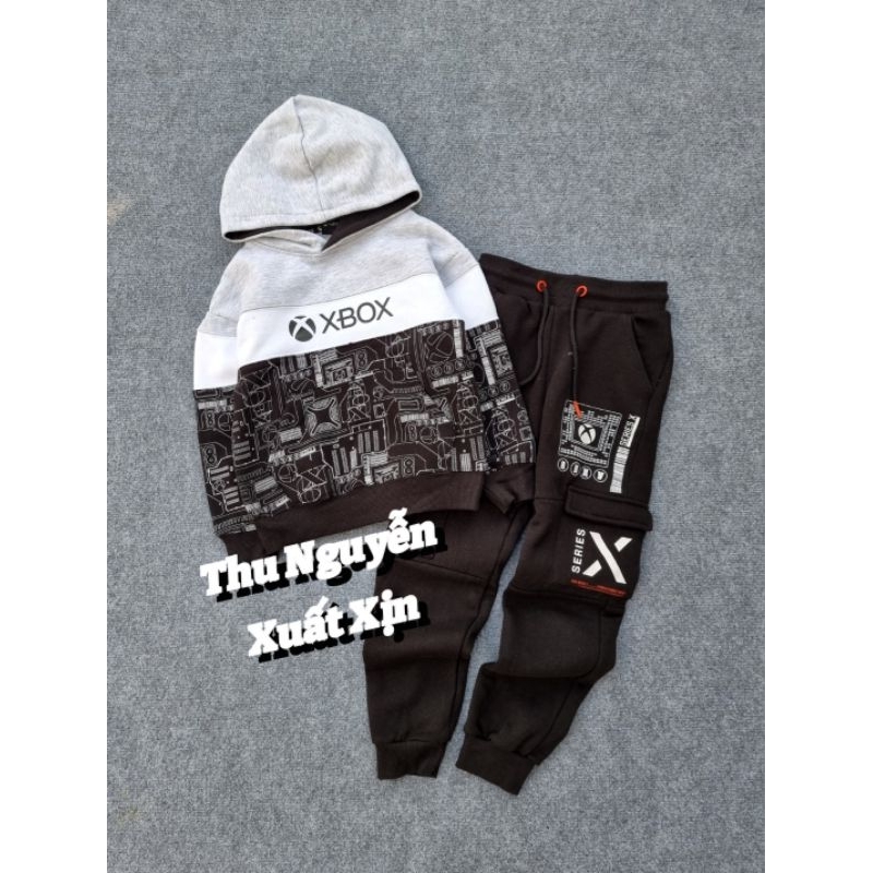 Bộ nỉ hoodie Xbox bé trai