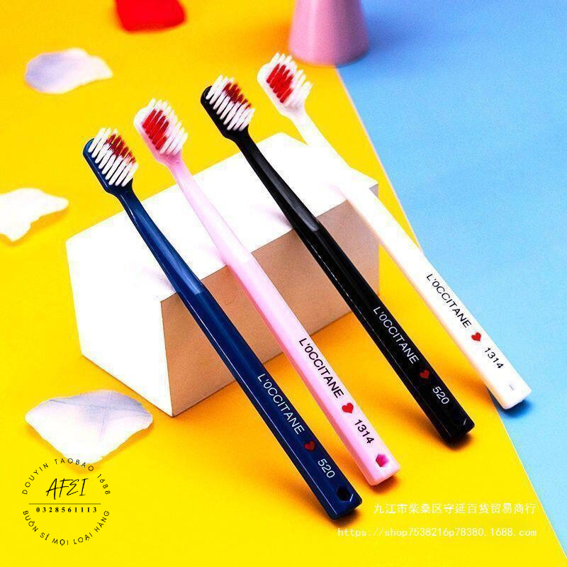 Sét 2 Bàn Chải Đánh Răng  Hình Trái Tim Sợi Nano Thân Thiện Với Môi Trường - FL30