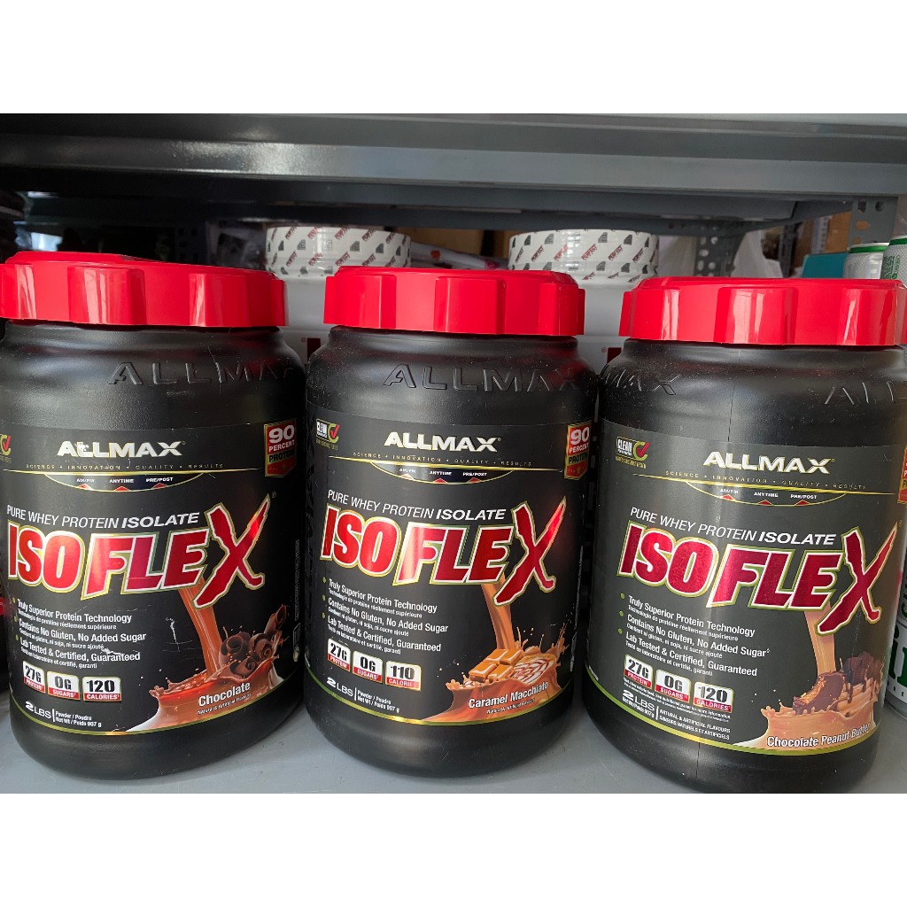 Bột đạm dinh dưỡng thể thao thể hình ISOFLEX 2LBS  hỗ trợ tăng cơ từ thương hiệu ALLMAX từ Canada