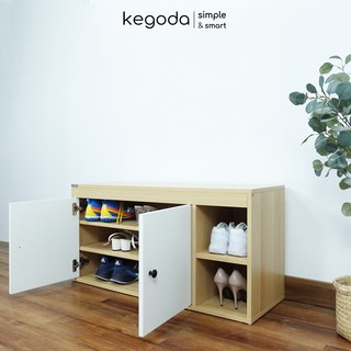 Tủ Giày Nhiều Ngăn Có Ghế Ngồi KGD70 Thương Hiệu KEGODA, Dài 100cm, Để Giày Dép Cỡ Lớn