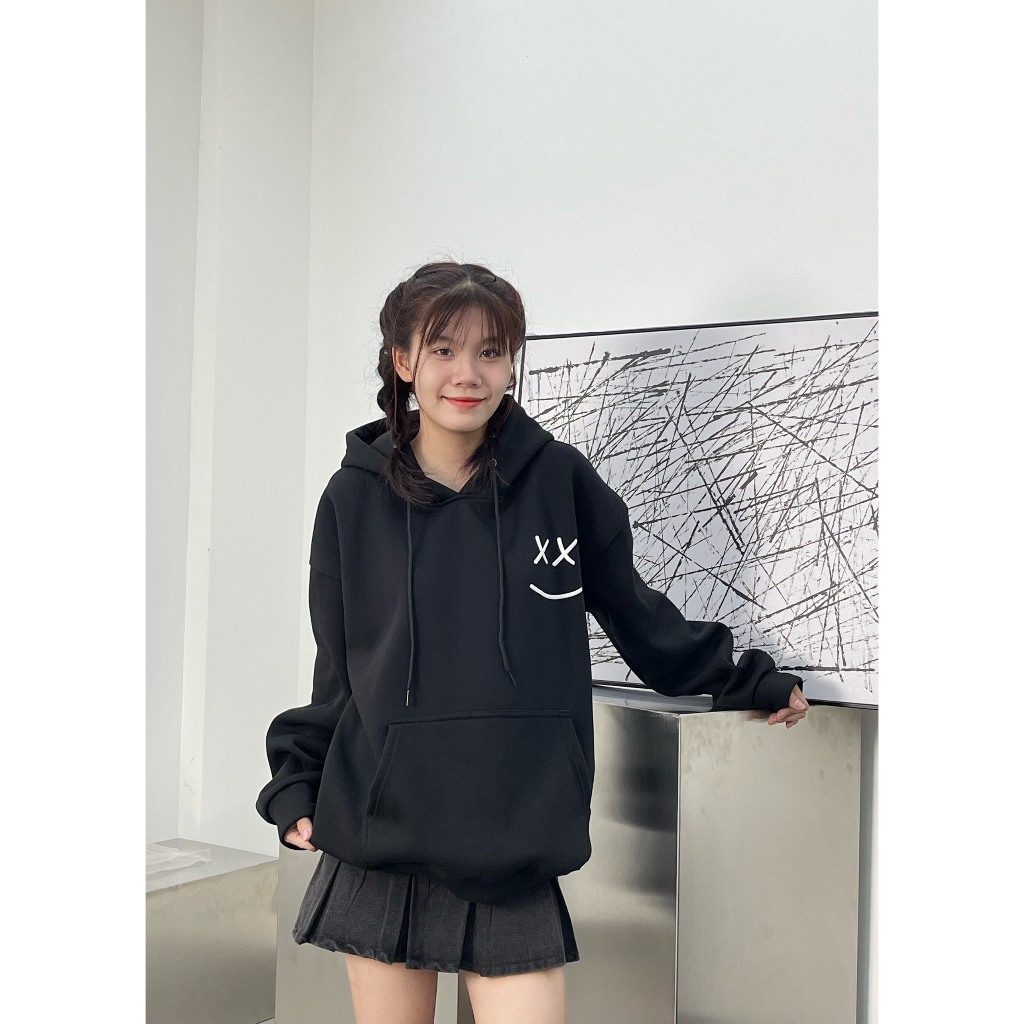 Áo Hoodie nỉ bông WALLS dày dặn, mũ 2 lớp, không xù lông phong cách đường phố, năng động _BOINUNISEX