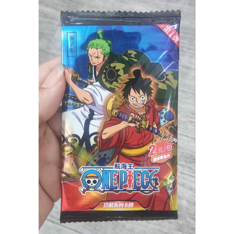 Set ảnh thẻ nhân vật One Piece WANO xanh, vàng L1