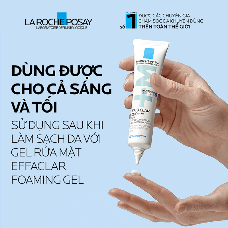 Kem dưỡng giảm mụn nhanh sau 8 giờ La Roche-Posay Effaclar Duo+ M 40ml