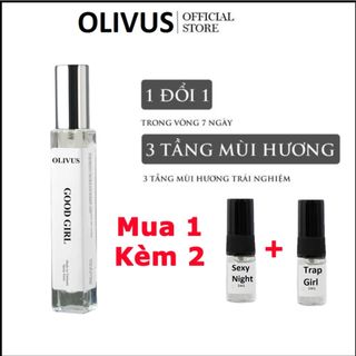  Tinh dầu nước hoa nữ OLIVUS Good Girl 10ml + kèm Sexy Night 2ML+ Trap Girl 2ML nhẹ nhàng thanh lịch 