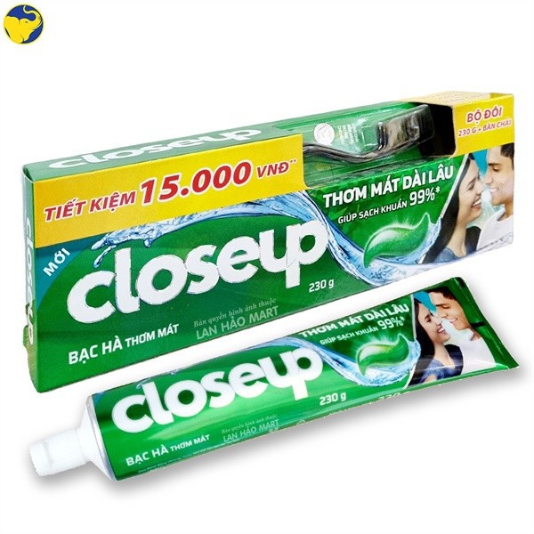 Bộ kem đáng răng Closeup 230g Bạc Hà Thơm Mát