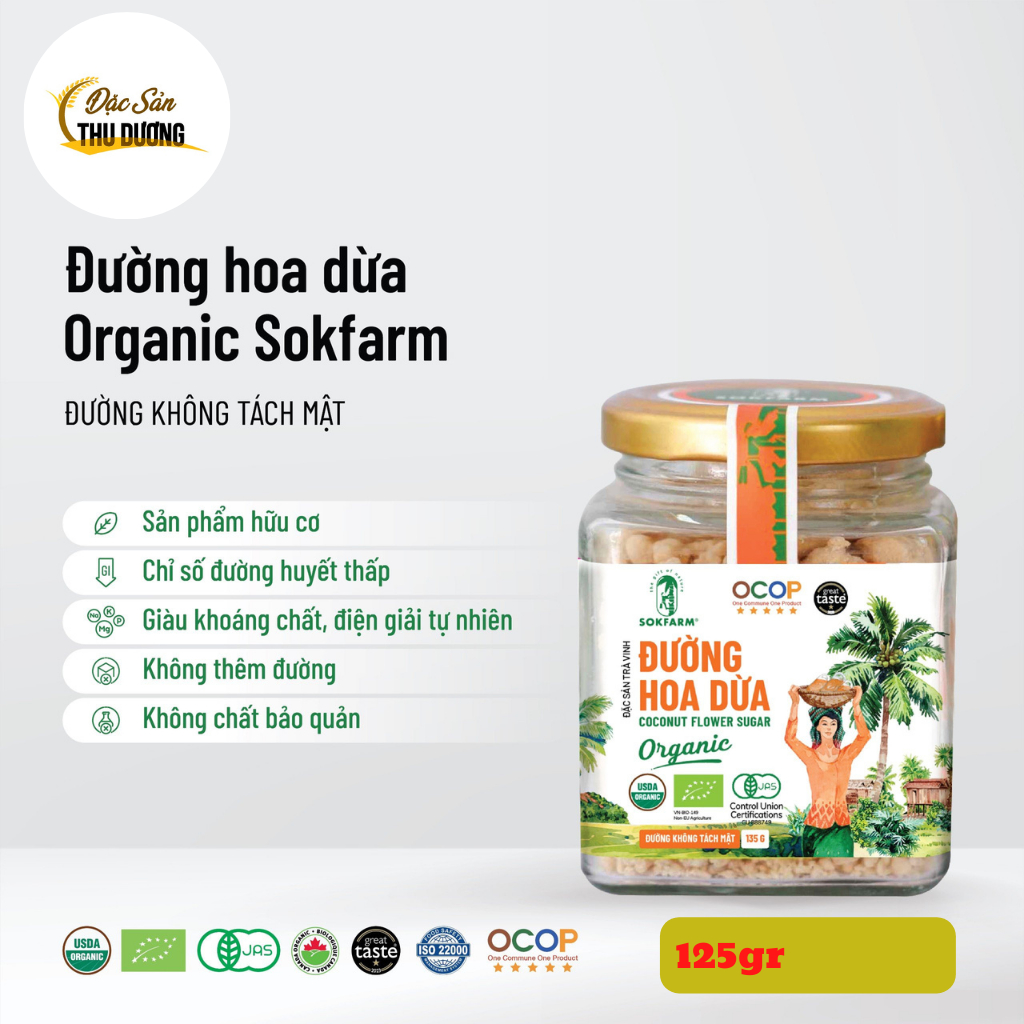 Đường hoa dừa Sokfarm - Không lo tăng cân, dùng được cho người tiểu đường type 2