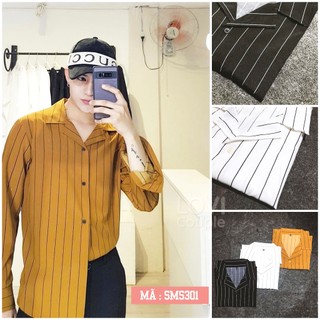 Áo Sơ Mi Sọc Tay Dài Unisex