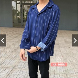 Áo Sơ Mi Sọc Tay Dài Unisex