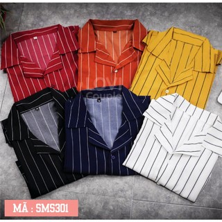 Áo Sơ Mi Sọc Tay Dài Unisex