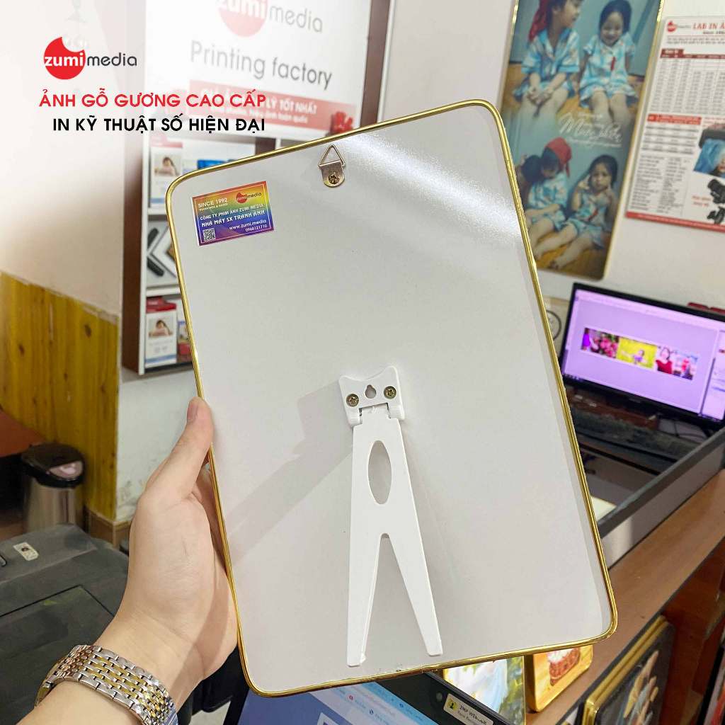 Mẹ Quán Thế Âm Bồ Tát 8 - Tranh Gỗ Tráng Gương