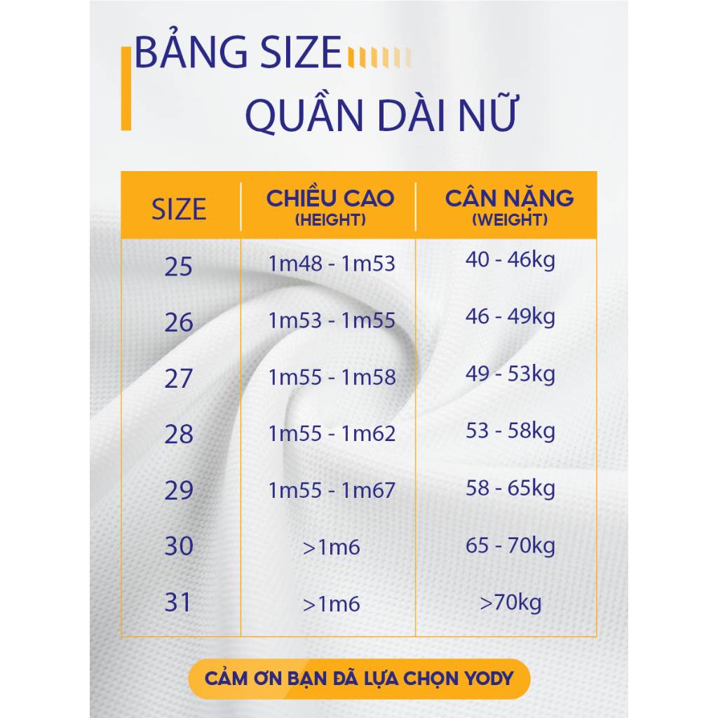 Quần tây nữ ống đứng chun cạp sau YODY vải tuytsi không nhăn chuẩn công sở QAN6046