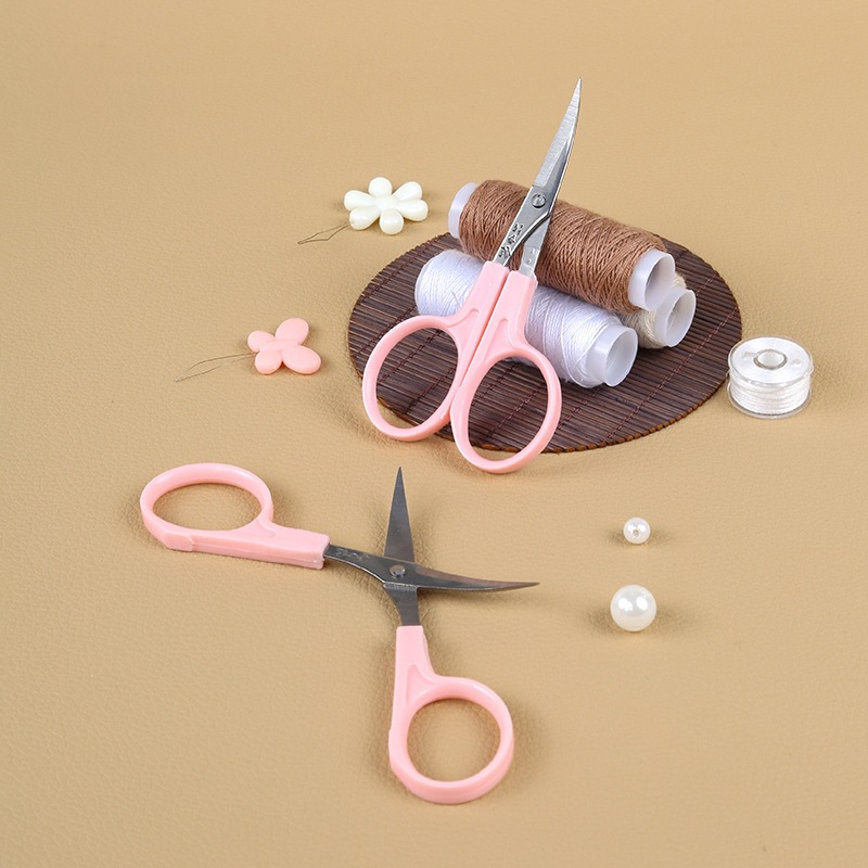 Kéo mũi cong (hồng) - tạo hình đất sét, fondant