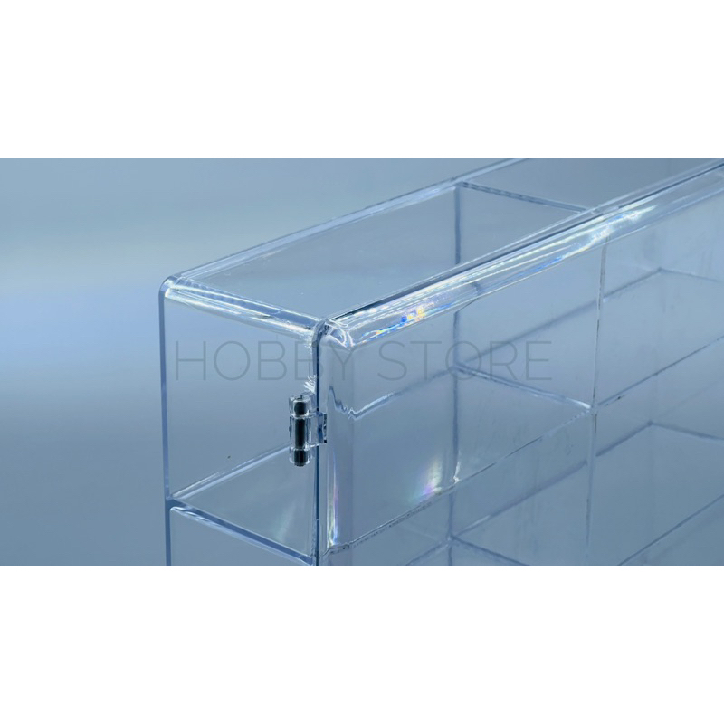 Hobby Store Khung / Kệ / Hộp Trưng Bày xe mô hình 1:64  gồm 8 ô để xe Hot Wheels Team Transport