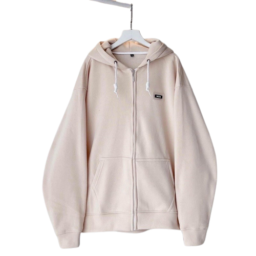 Áo Khoác Hoodie Zip Chất Nỉ Bông tag cao su Có Túi Trước Nam Nữ Form Rộng - TPP fashion